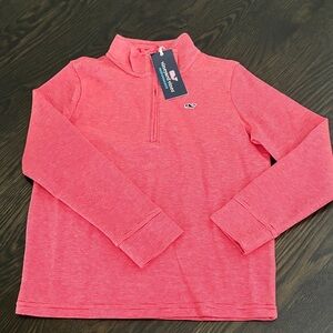 Vineyard Vines Boys Saltwater Quarter-Zip in Sailors Red NWT